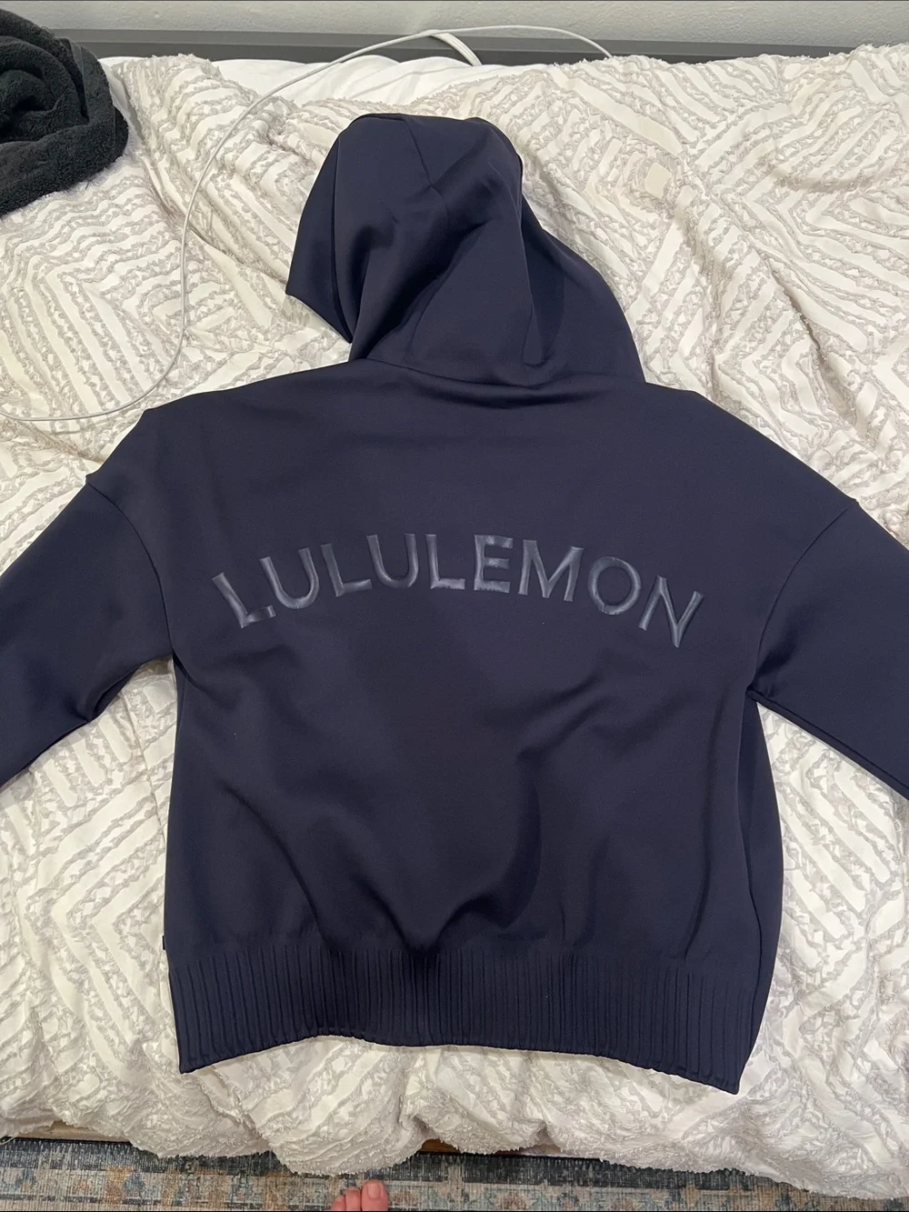 lululemon athletica Navy Hooded Sweater with Logo